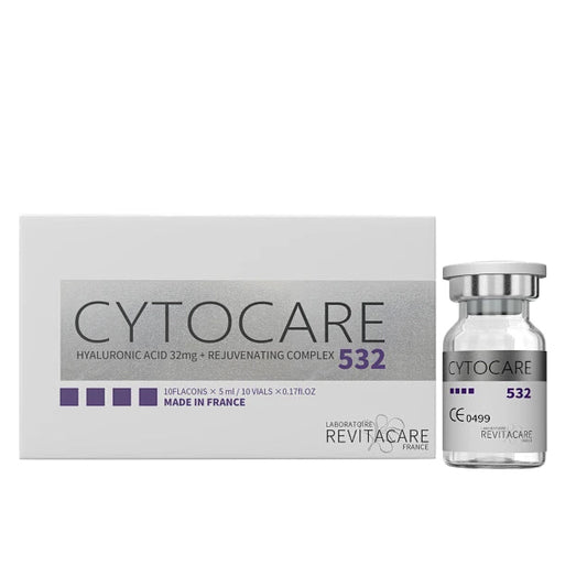 CYTOCARE 532 REVITACARE 5MLx10 skin booster with hyaluronic acid and rejuvenating complex, ideal for anti-aging and hydration treatments.